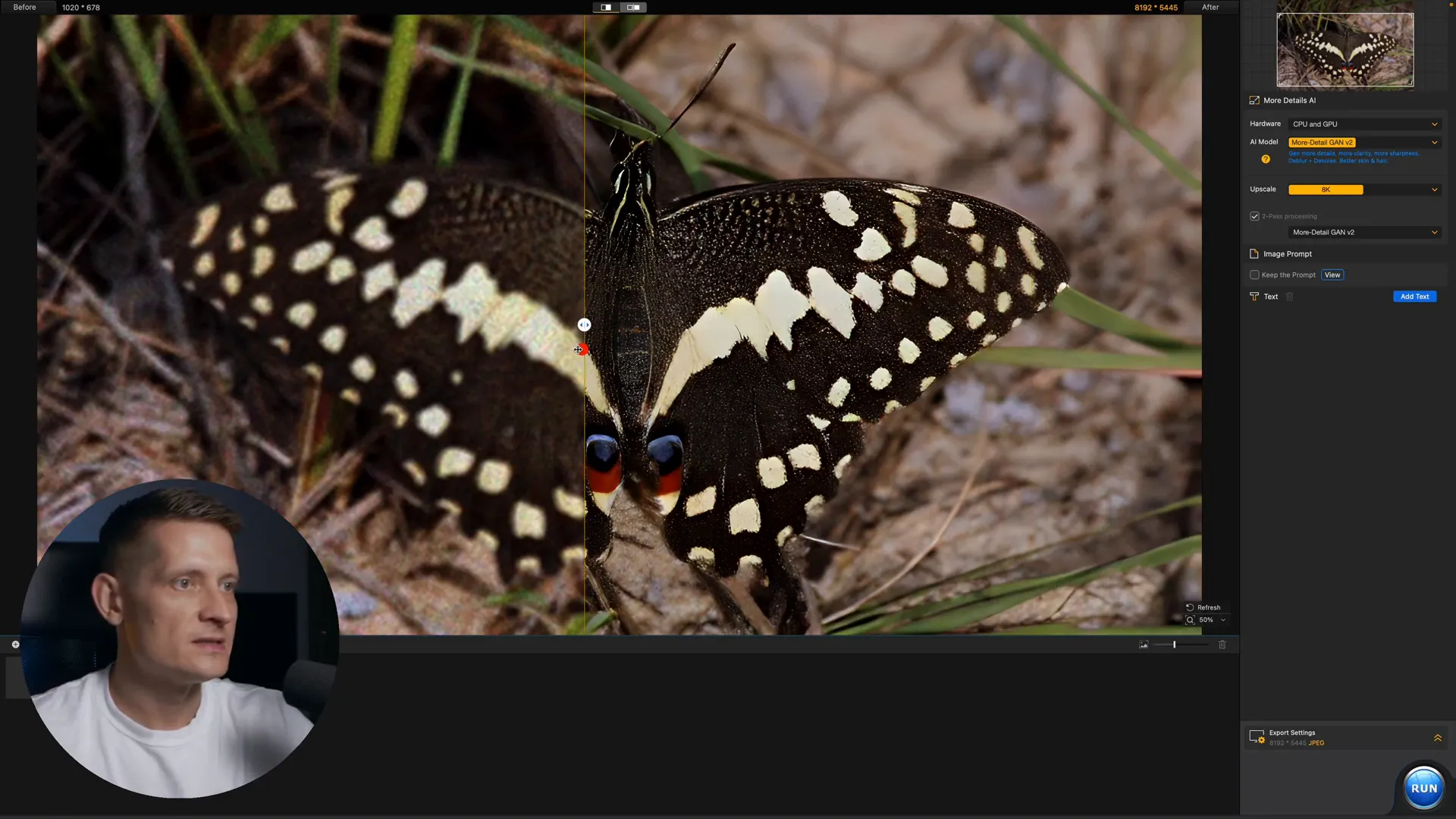 تصویر قبل و بعد از ارتقاء کیفیت تصویر با Aiarty Image Enhancer