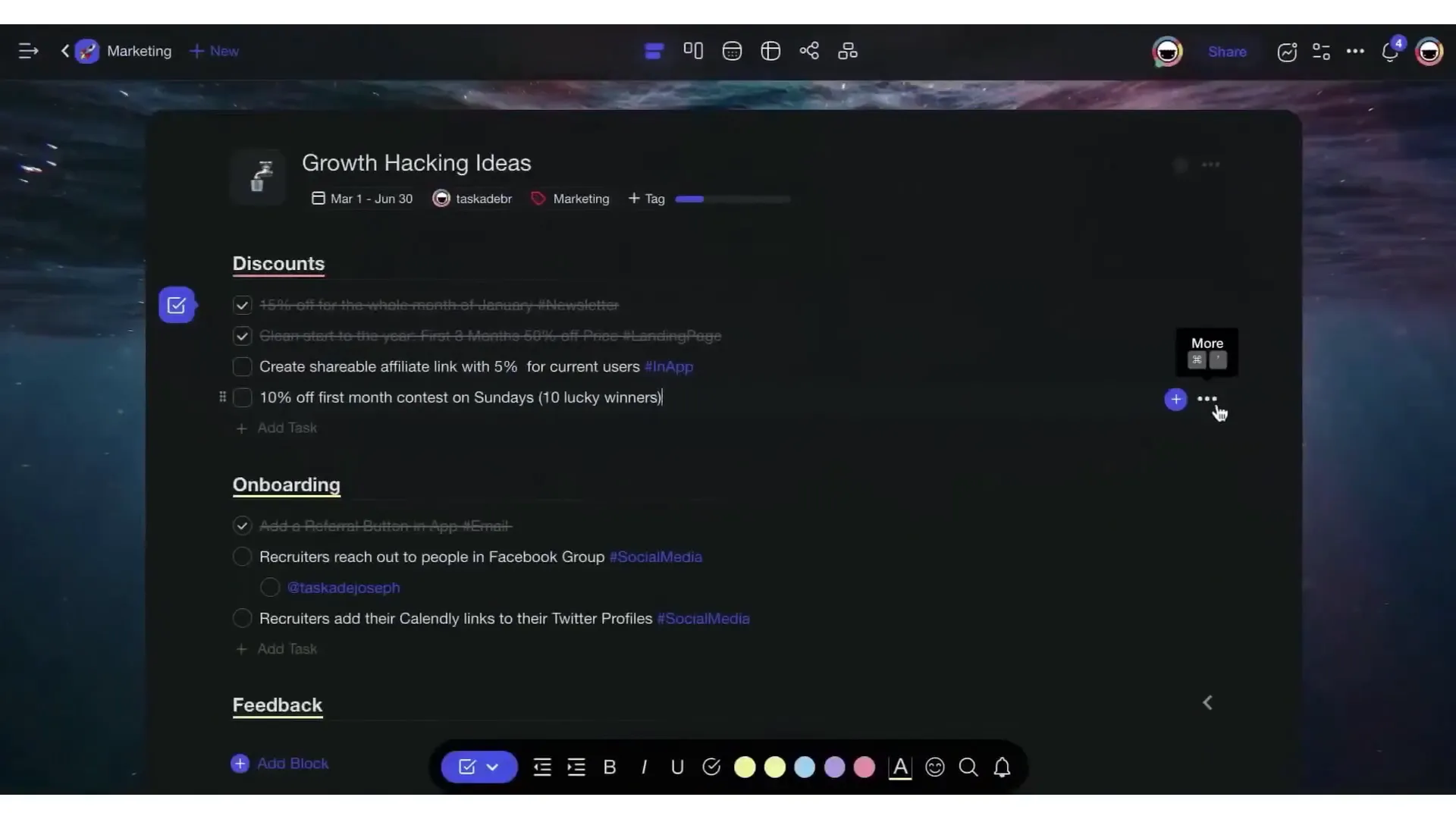 نمایش چت ویدیویی و همگام‌سازی در Taskade